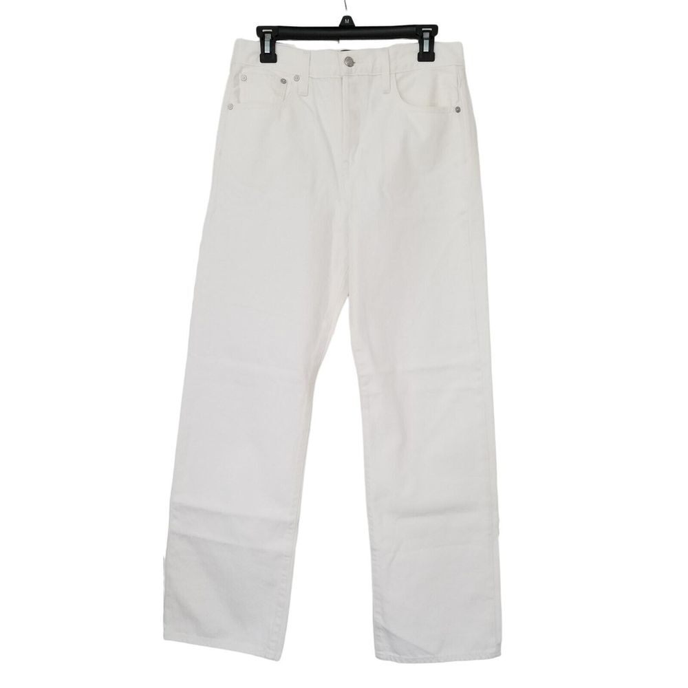 J. Crew Point Sur Loose Straight Jeans Womens Size 31 White Button Fly NWT BY100